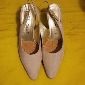 *LAST CHANCE* St John iridescent champagne sling back pumps